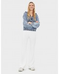Дамски панталон, рипс, с широки крачоли, BERSHKA